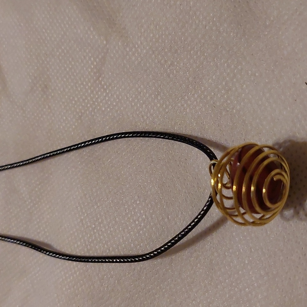 NWOT caged gem necklace